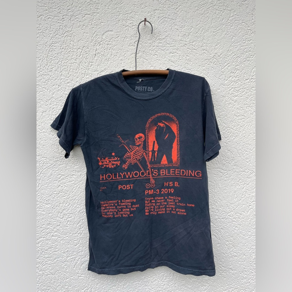 Post Malone Hollywoods Bleeding T Shirt 2019 Size Medium